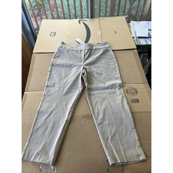 Alfred Dunner Cactus Ranch Dress Pants, Size 14 Stone NWT Women's Pull On Pants - Picture 1 of 7